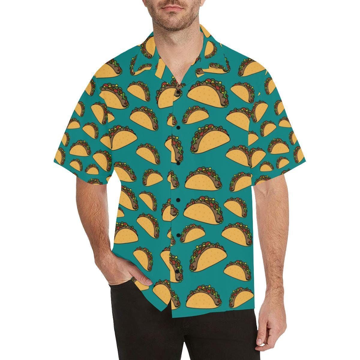 Tacos Green Yellow Hawaiian Shirts{Size}