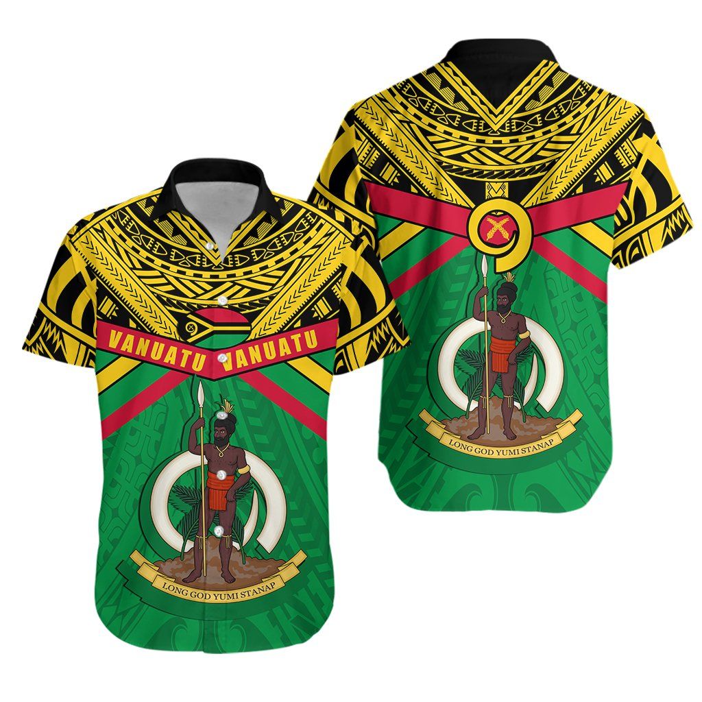 Vanuatu Hawaiian Shirt Simple Coat Of Arms Rugby K13{Size}