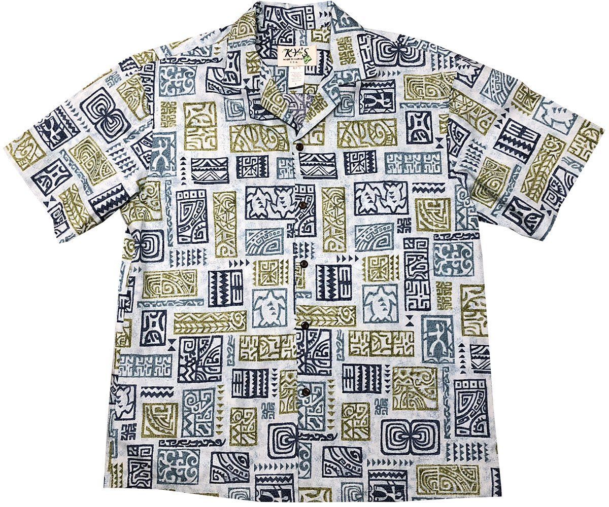 Story Glyphs Blue Hawaiian Shirt{Size}