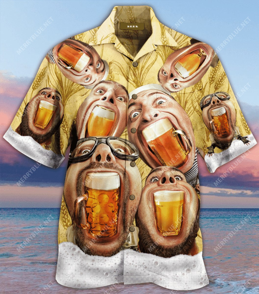 Wish You Were Beer Unisex Hawaiian Shirt{Size}