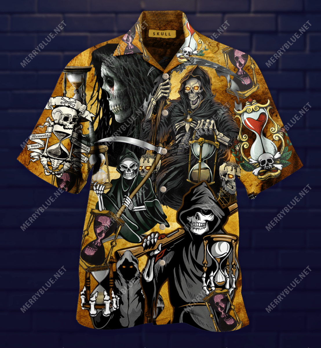 Skull Controls Hourglass Hawaiian Shirt{Size}