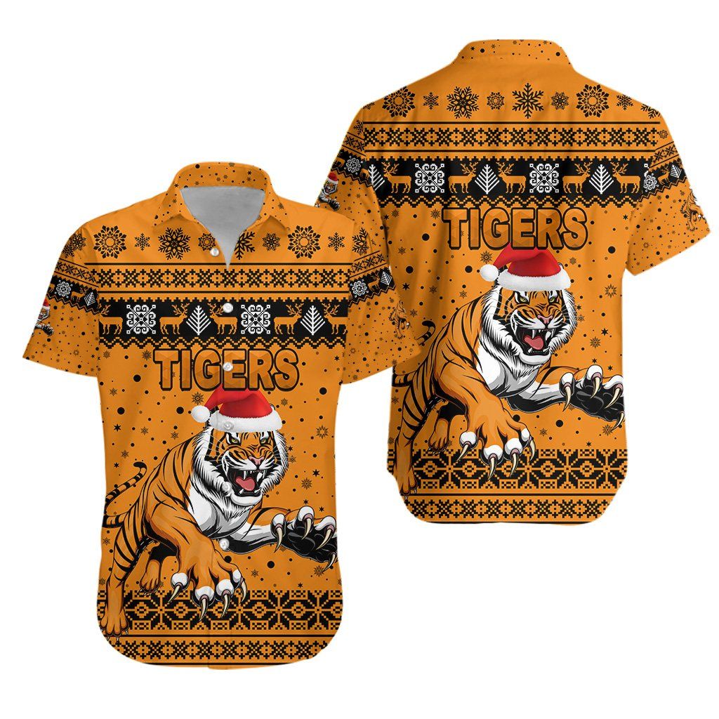 Wests Christmas Hawaiian Shirt Tigers Unique Vibes â Orange K8{Size}