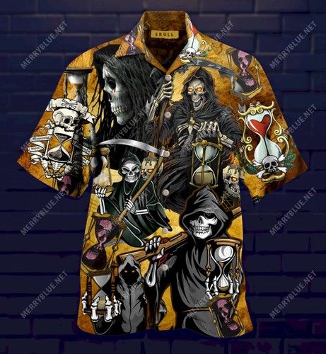 Skull Controls Hourglass Hawaiian Shirt{Size}