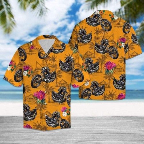 So Cool American Motorcycle Hawaiian Aloha Shirts #DH{Size}