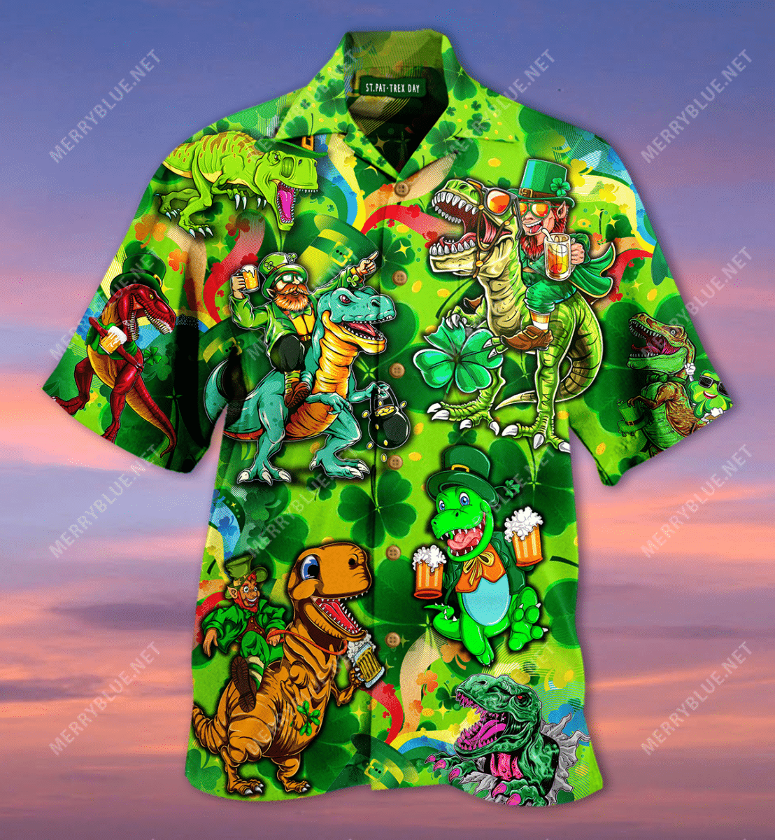 St.Pat-Trex Day Hawaiian Shirt{Size}