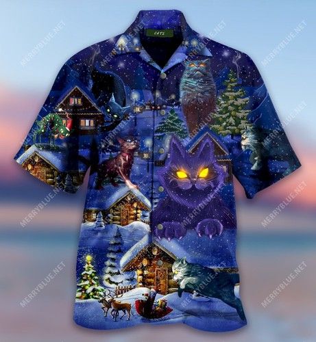 The Yule Cat Is Coming Unisex Hawaiian Shirt{Size}