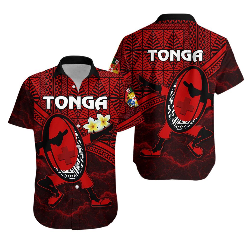 Tonga Rugby Hawaiian Shirt Dab Trend Creative K13{Size}