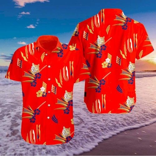 Tony Montana Red Unisex Hawaiian Aloha Shirts #H{Size}