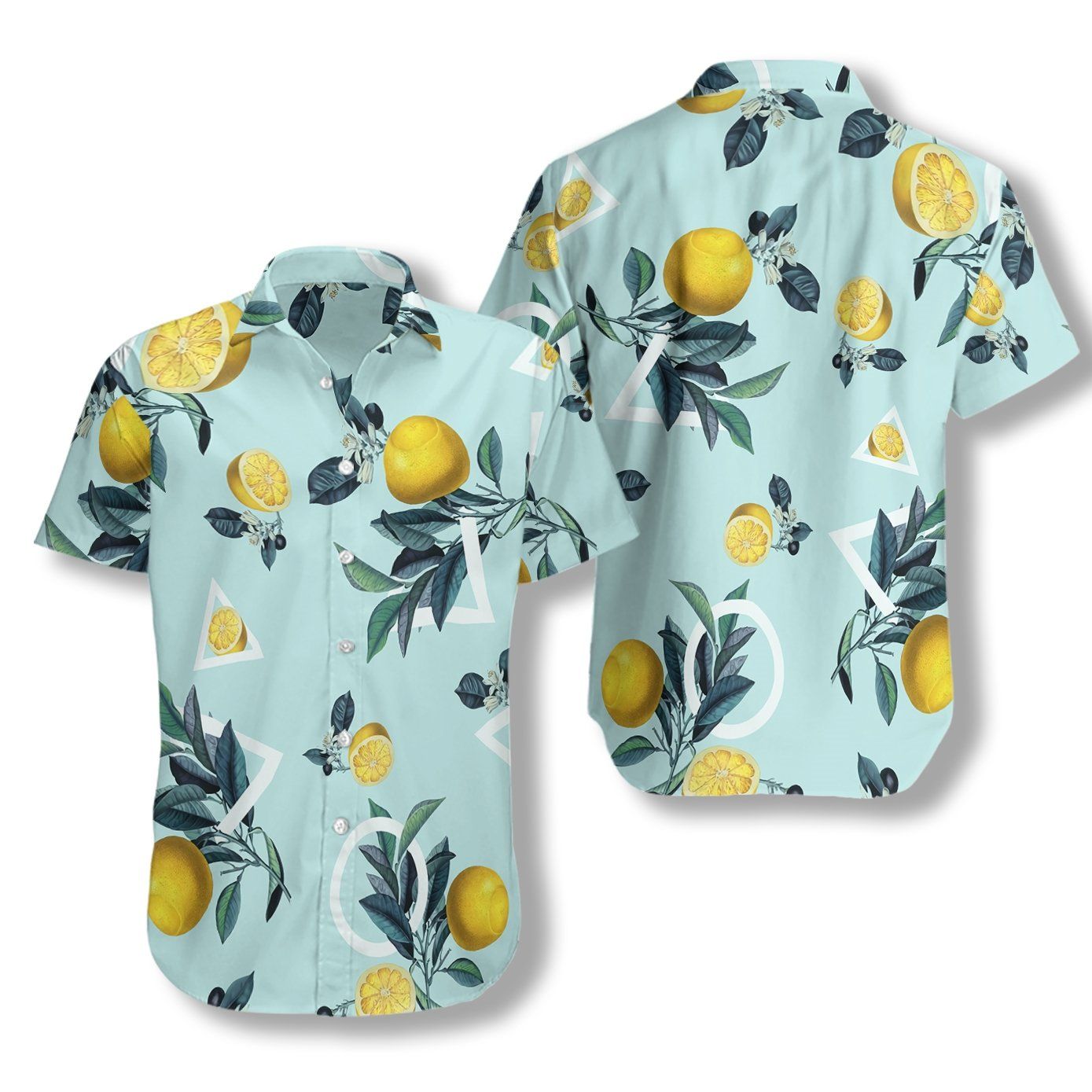 Tropical Lemon Pattern Ez20 2708 Hawaiian Shirt{Size}