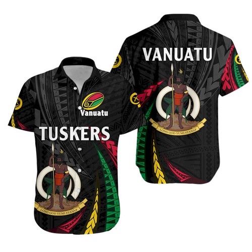 Vanuatu Rugby Hawaiian Shirt Tuskers Tornado Style Th5{Size}