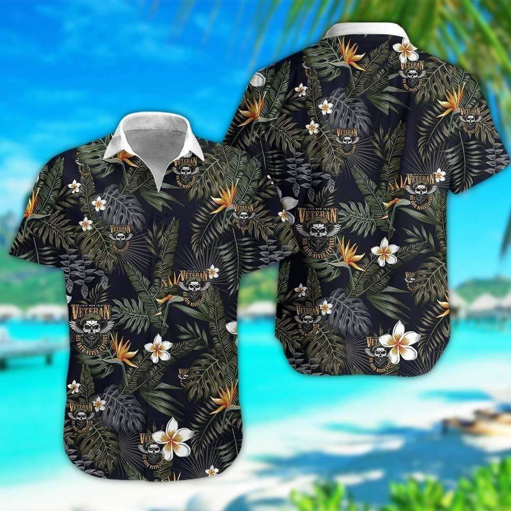 Veteran Floral Hawaiian Aloha Shirts #V{Size}