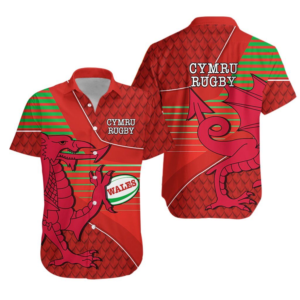 Wales Rugby Hawaiian Shirt Dragon Special â Cymru K13{Size}