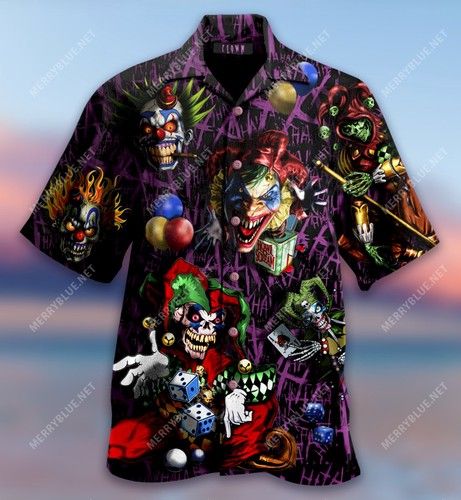 What Scary Skull Clowns! Oh Just Have Fun Hawaiian Shirt{Size}