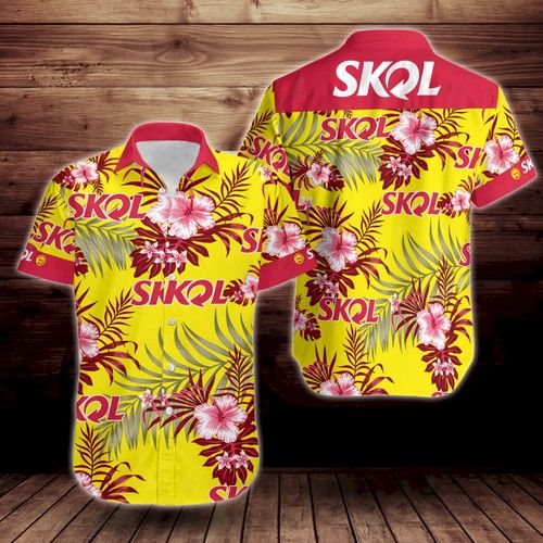 Skol Short Sleeve Hawaiian Shirt{Size}