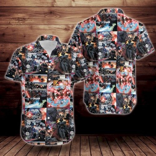 Starwars Comics Short Sleeve Hawaiian Shirt{Size}