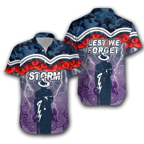 Storm Hawaiian Shirt Anzac Day Aboriginal Th12{Size}