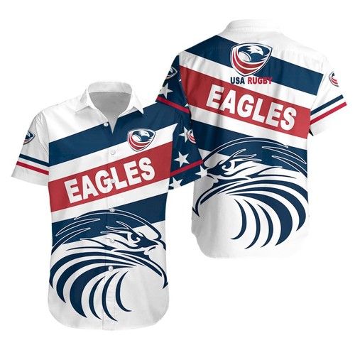 Usa Rugby Hawaiian Shirt Eagles Original Style K8{Size}