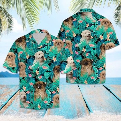 Tibetan Spaniel Tropical Hawaiian Shirt Summer{Size}