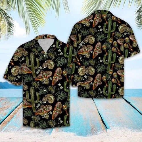 Skull Love Cactus Hawaiian Shirt Summer{Size}