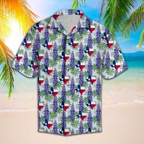 Texas Bluebonnet Hawaiian Shirt Summer{Size}