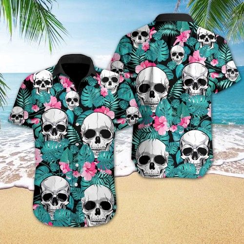 Skull Hawaiian Shirt Summer{Size}