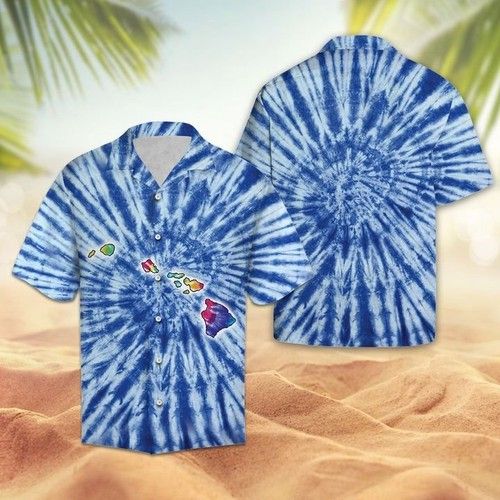 Tie Dye Hawaii Hawaiian Shirt Summer{Size}