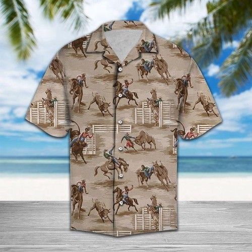 Vintage Rodeo Hawaiian Shirt Summer{Size}