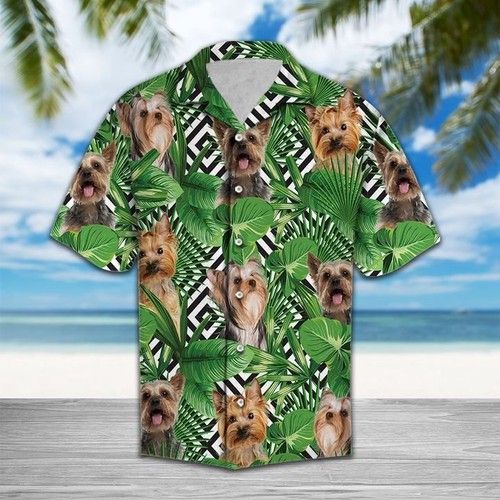 Summer Exotic Jungle Tropical Yorkshire Terrier Hawaiian Shirt Summer{Size}