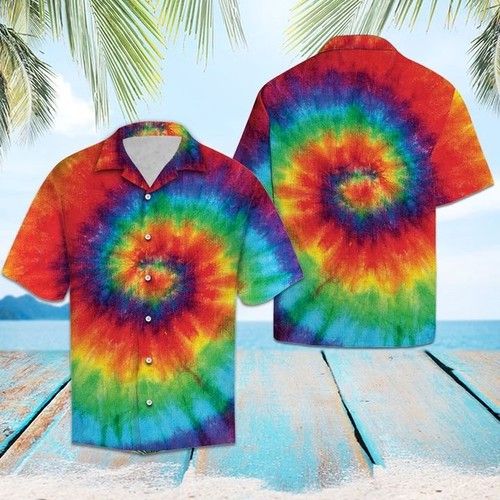 Tie Dye Shirt For Vacation Hawaiian Shirt Summer{Size}