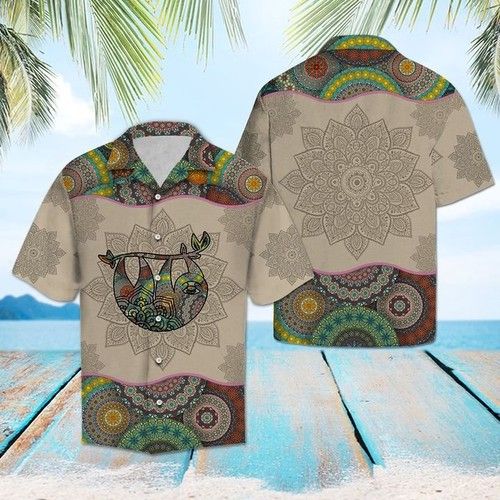 Sloth Mandala Hawaiian Shirt Summer{Size}