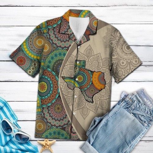 Texas Mandala Hawaiian Shirt Summer{Size}