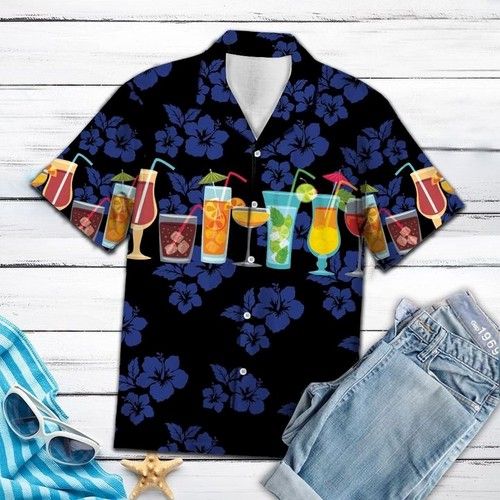 Summer Cocktails Hawaiian Shirt Summer{Size}