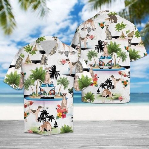 Whippet Vacation Hawaiian Shirt Summer{Size}