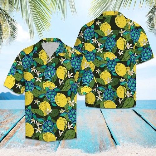 Turtle Lemons Hawaiian Shirt Summer{Size}