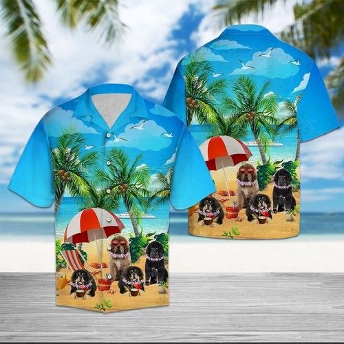 Tibetan Mastiff Beach Summer Hawaiian Shirt Summer{Size}