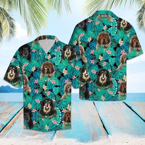 Tibetan Mastiff Tropical Hawaiian Shirt Summer{Size}