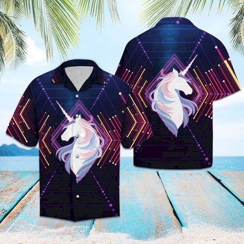 Unicorn Disco Hawaiian Shirt Summer{Size}