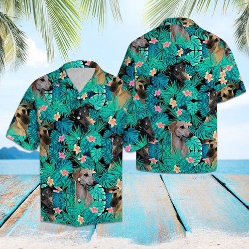 Sloughi Tropical Hawaiian Shirt Summer{Size}