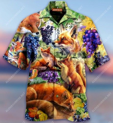 The Fox And The Grape Unisex Hawaiian Shirt{Size}