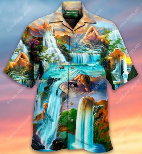 Waterfall Feeling Like Woman Soul Unisex Hawaiian Shirt{Size}