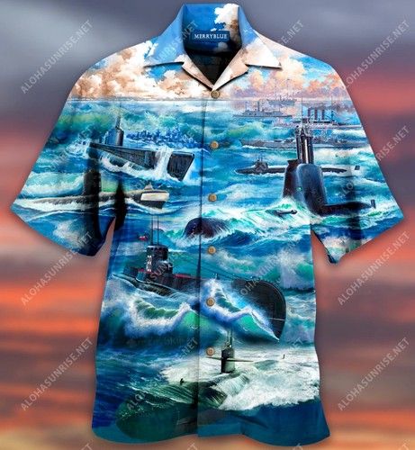 Submarine Is Going Deep Into The Sea Unisex Hawaiian Shirt{Size}