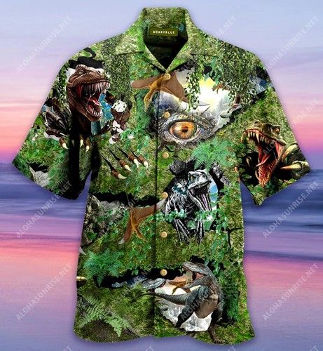 T-Rex Just Wanna Say "Hi" Unisex Hawaiian Shirt{Size}