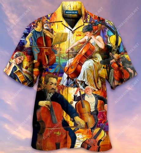 Where Words Fail, Cello Speaks Unisex Hawaiian Shirt{Size}