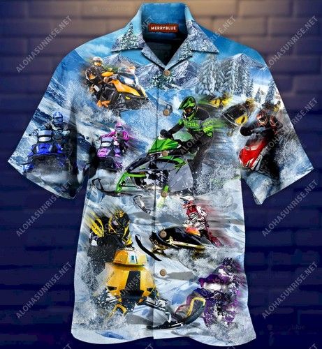 Snowmobile Life Is A Journey, Enjoy The Ride Unisex Hawaiian Shirt{Size}