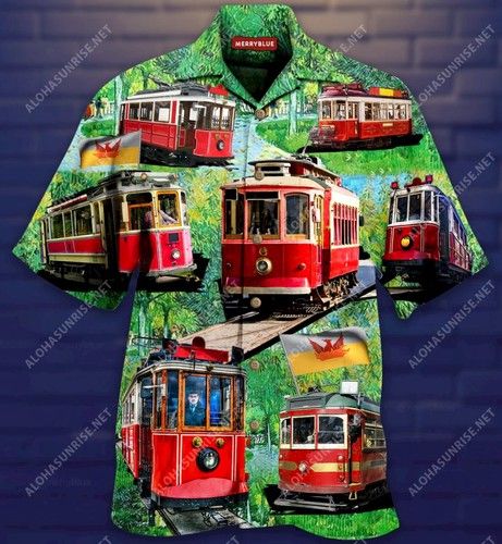 Travel Around The City By Tram Unisex Hawaiian Shirt{Size}