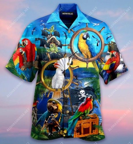 Talk Like A Pirate, Play Like A Parrot Unisex Hawaiian Shirt{Size}