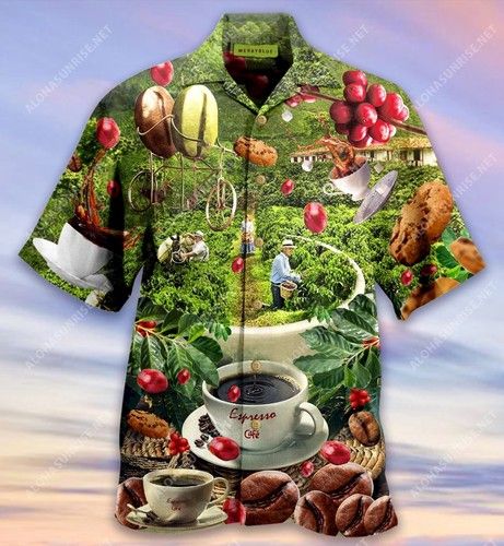 Wake Up And Smell The Coffee Unisex Hawaiian Shirt{Size}