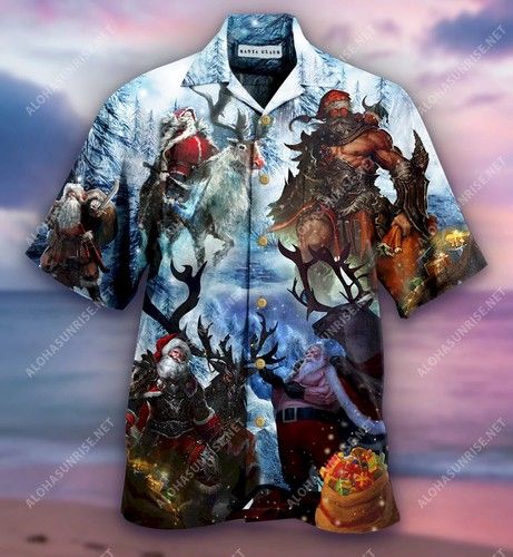 Stay Cool Santa Claus Unisex Hawaiian Shirt{Size}