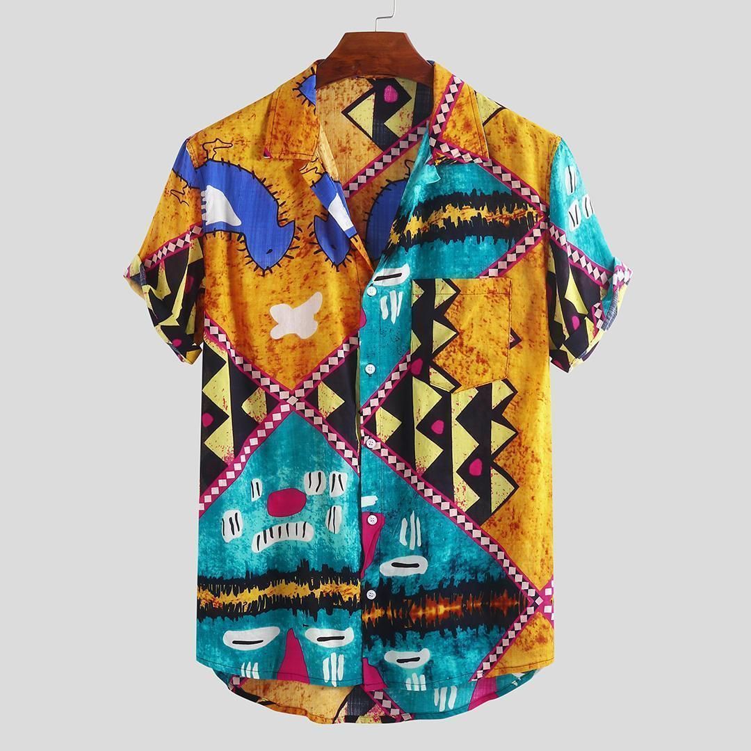 Shop Summer Color Hawaiian Shirt{Size}