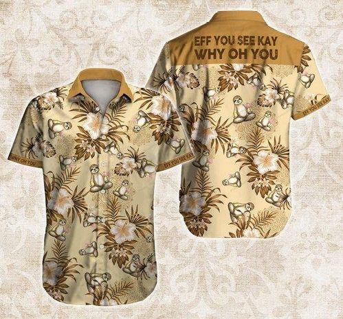 Sloth Hawaiian Shirt | Unisex | Full Size | Adult | Colorful{Size}